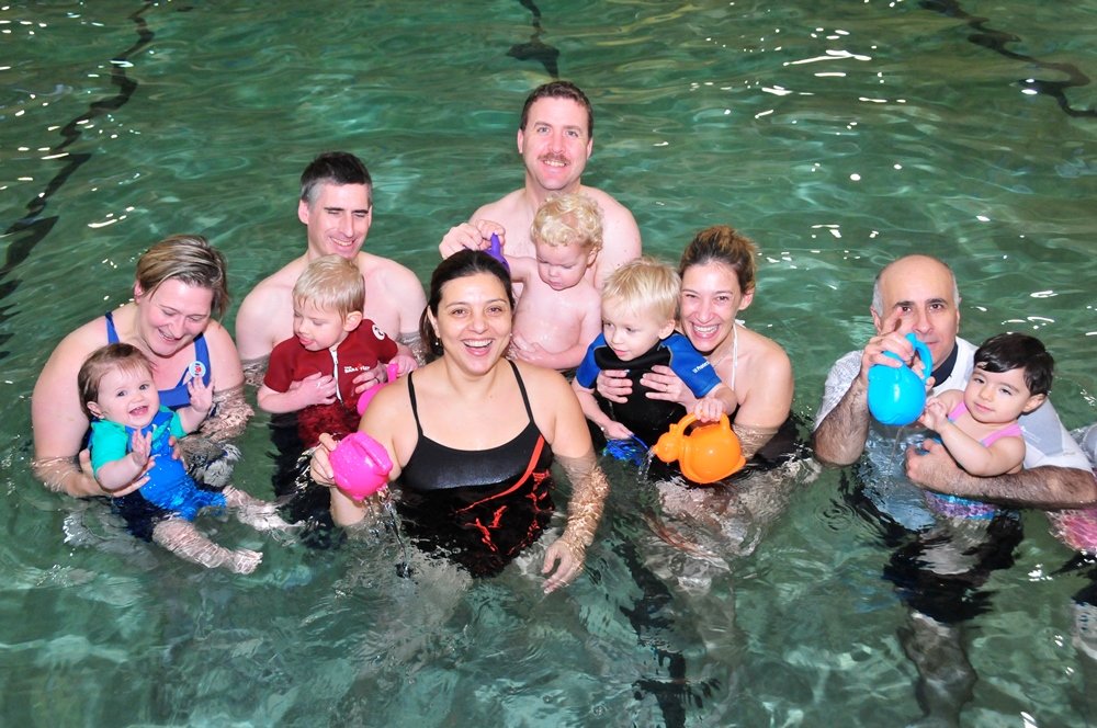 Parent and Baby swimming lesson at Blue Wave