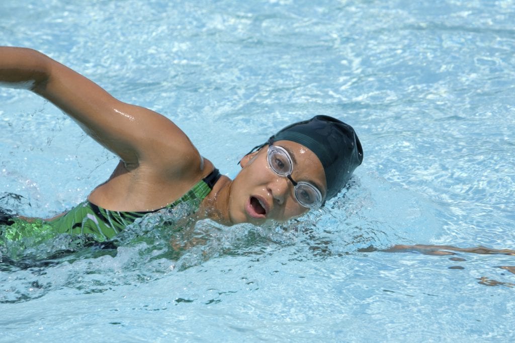Confident swimmer stage 7 swimming front crawl