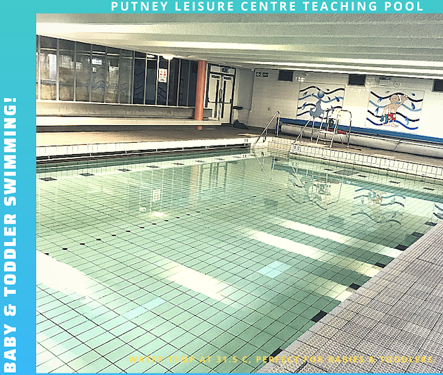 baby swimming and toddler classes pool at Putney leisure centre