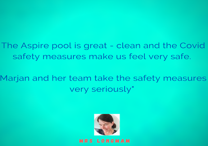 customer testimonial about Post Covid-19 swimming classes