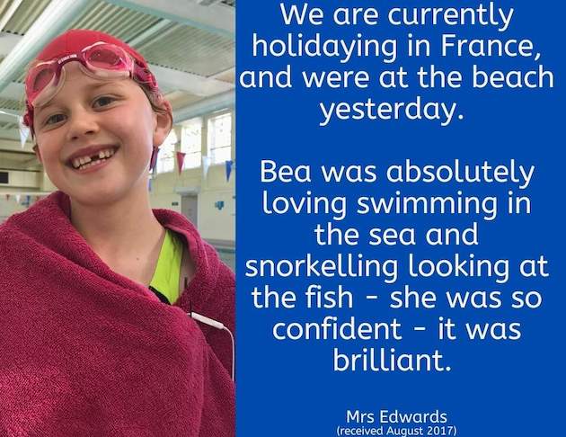 client review about blue wave swim school